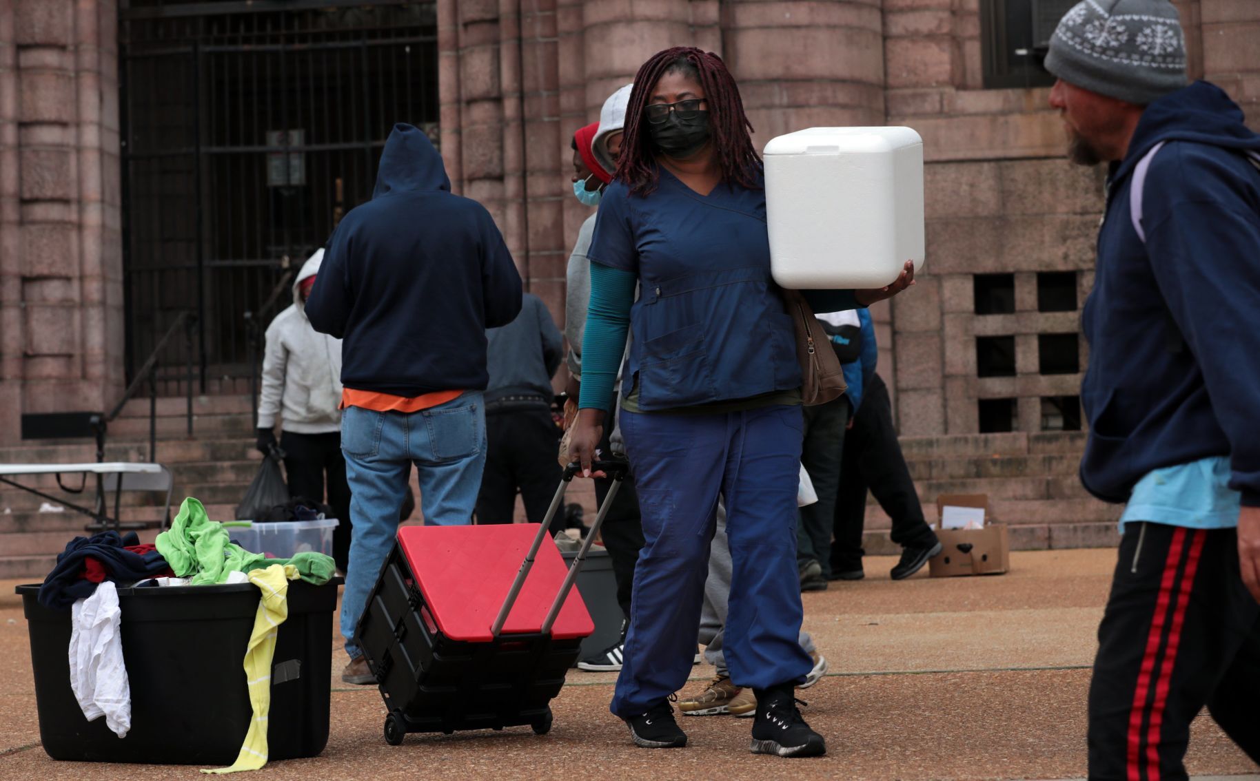 Vaccines brought to downtown homeless